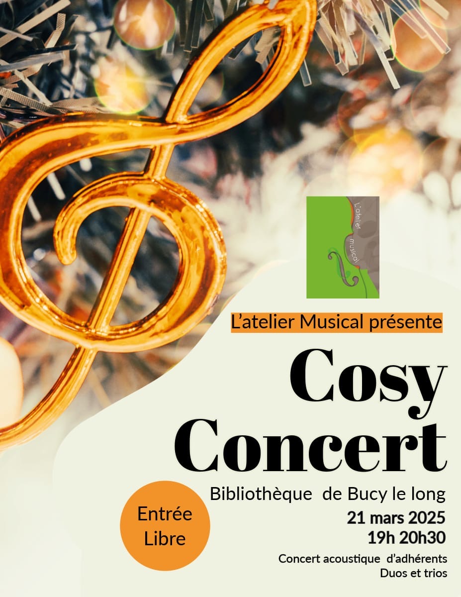 cosy concert - affiche avec clé de sol