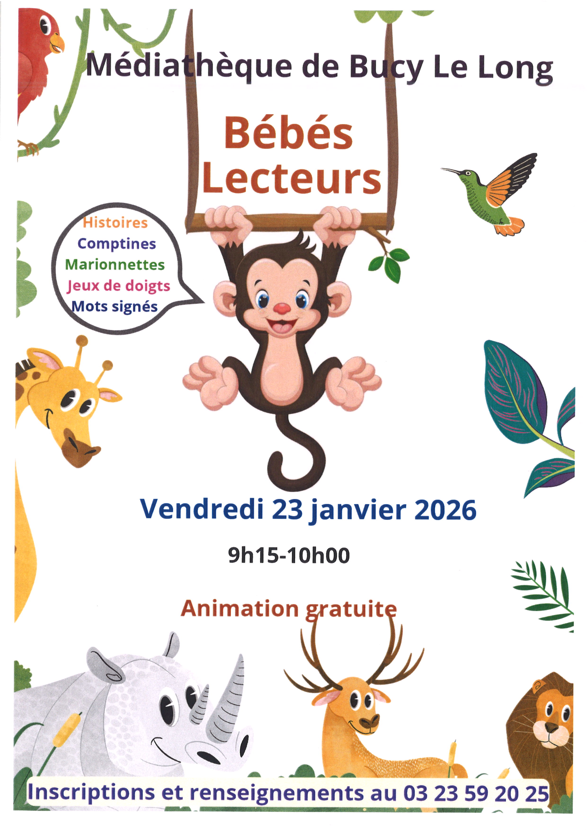 Histoires, comptines, marionnettes, jeux de doits, mots signés