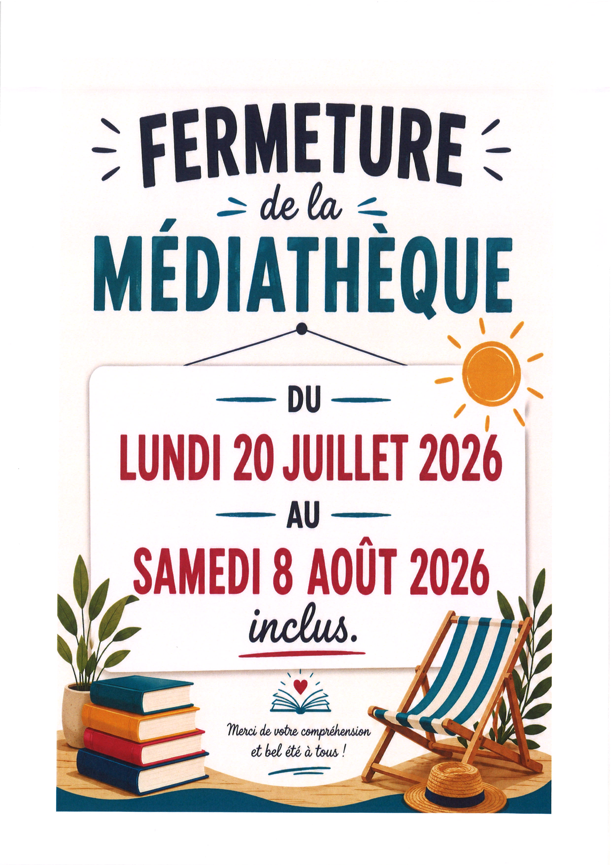 Fermeture de la médiathèque